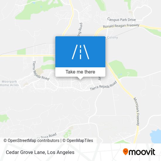 Cedar Grove Lane map