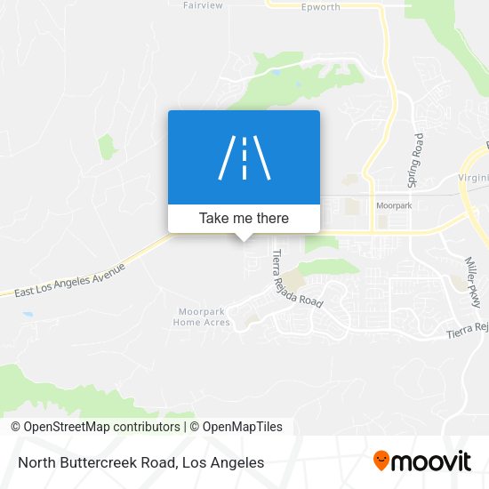 North Buttercreek Road map