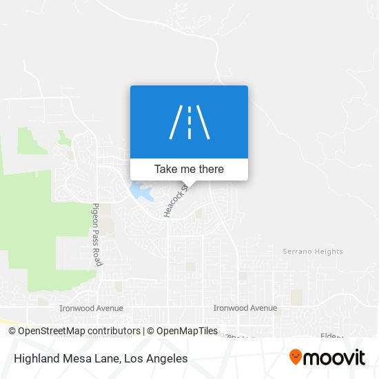 Highland Mesa Lane map