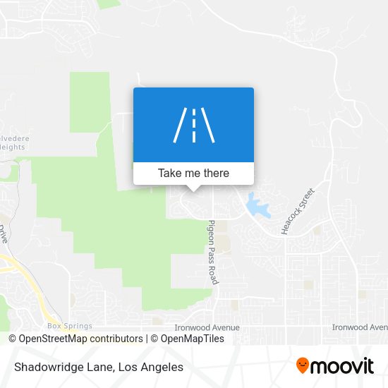 Shadowridge Lane map