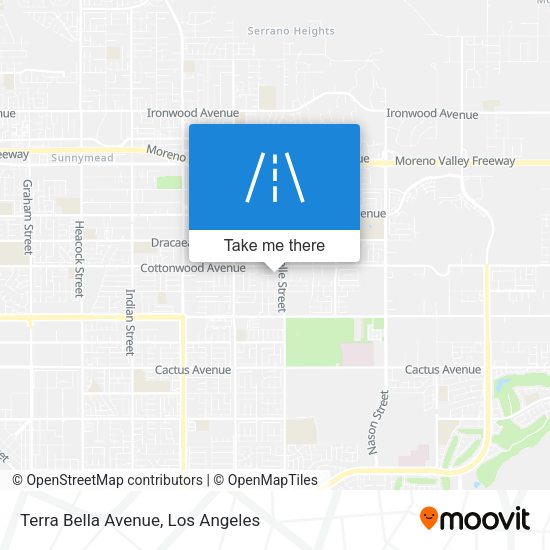 Terra Bella Avenue map