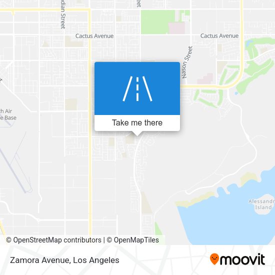 Zamora Avenue map