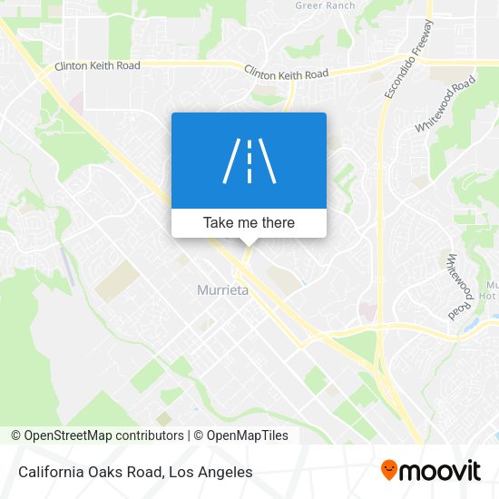 California Oaks Road map