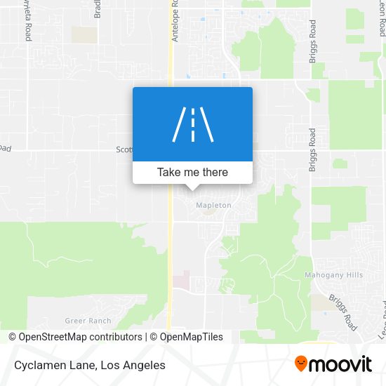 Cyclamen Lane map