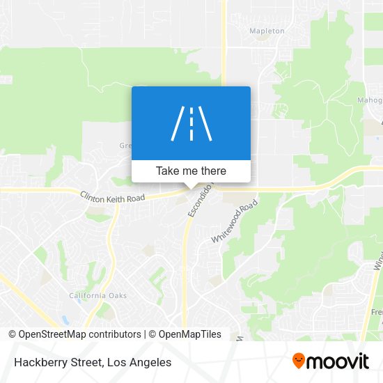 Hackberry Street map