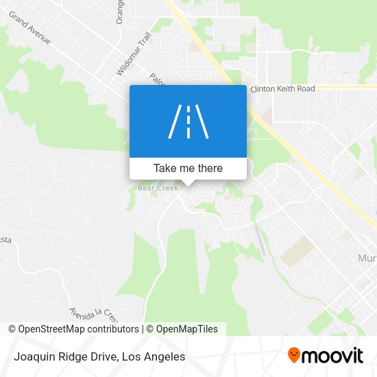 Mapa de Joaquin Ridge Drive
