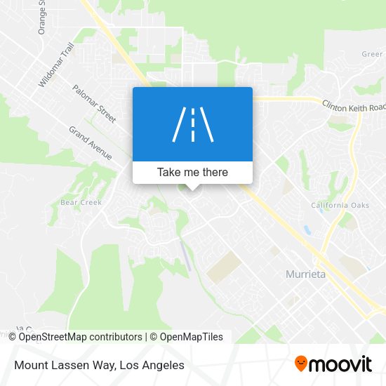 Mount Lassen Way map