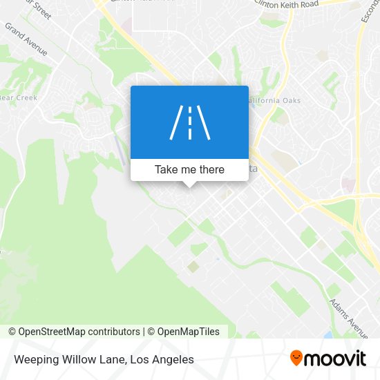 Weeping Willow Lane map