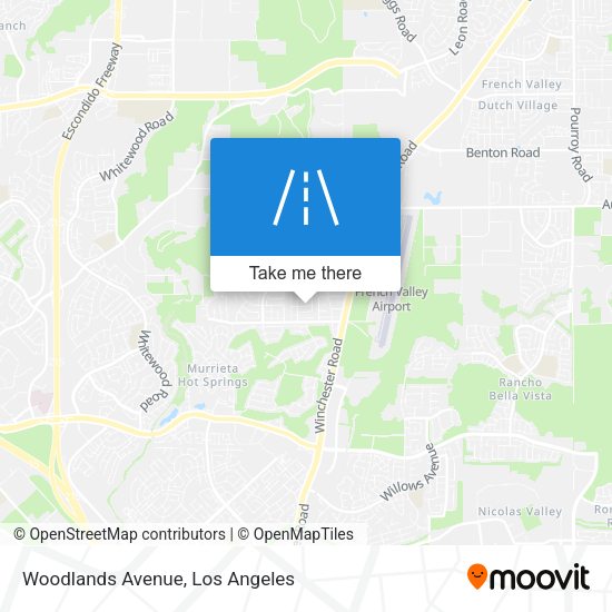 Woodlands Avenue map