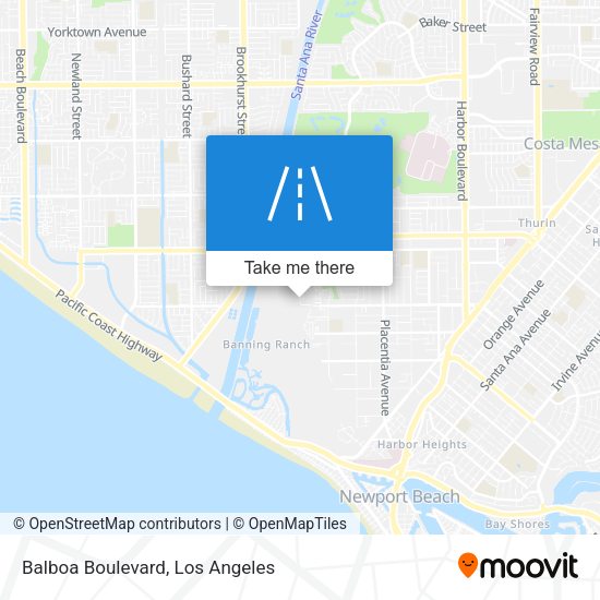 Balboa Boulevard map