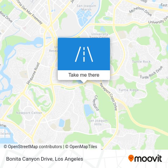 Bonita Canyon Drive map