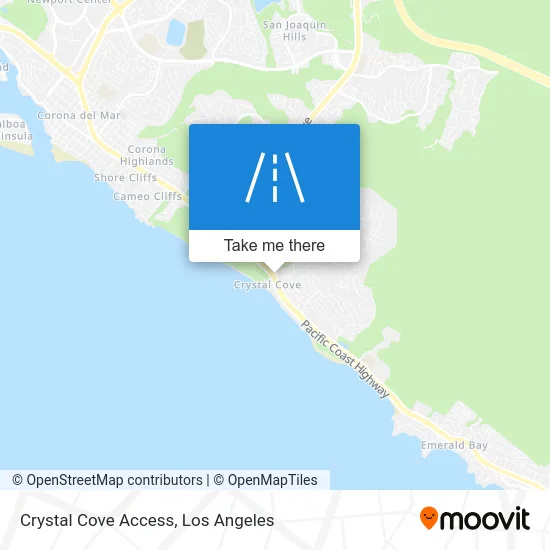 Crystal Cove Access map