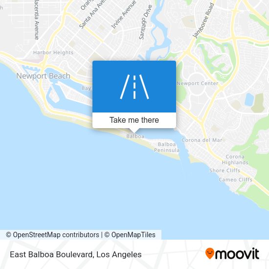 East Balboa Boulevard map