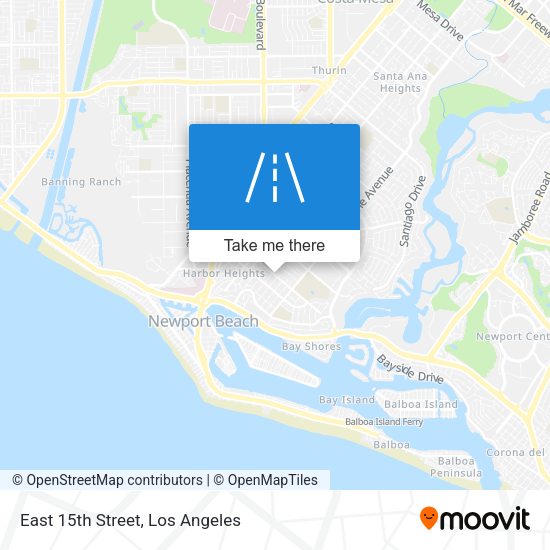 East 15th Street map