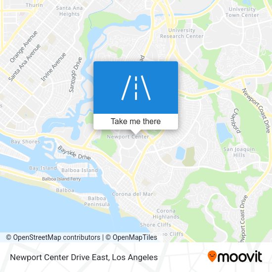 Newport Center Drive East map