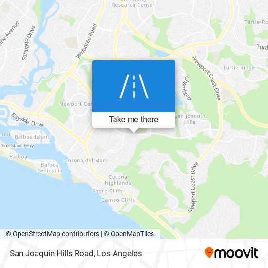 Mapa de San Joaquin Hills Road