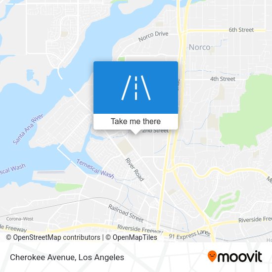 Cherokee Avenue map