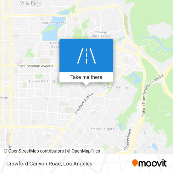 Crawford Canyon Road map