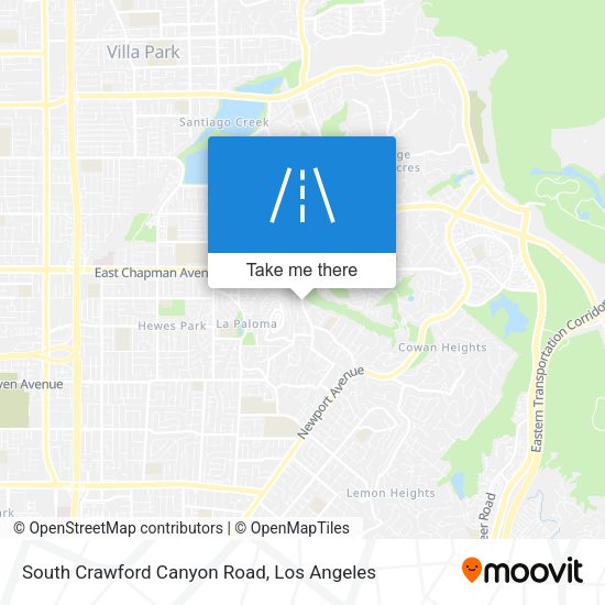 South Crawford Canyon Road map