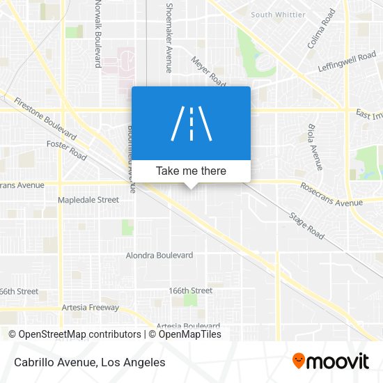 Cabrillo Avenue map