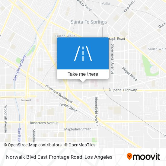 Mapa de Norwalk Blvd East Frontage Road