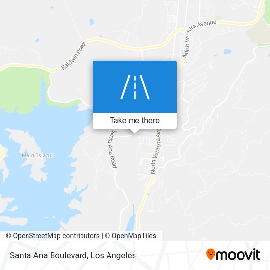 Santa Ana Boulevard map