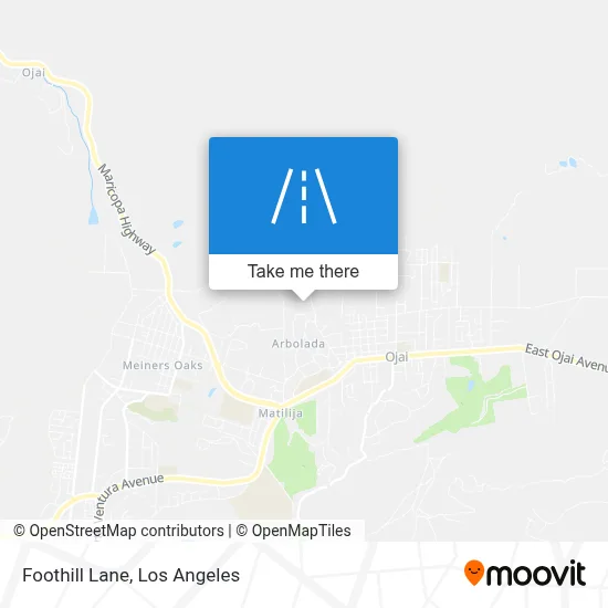 Foothill Lane map