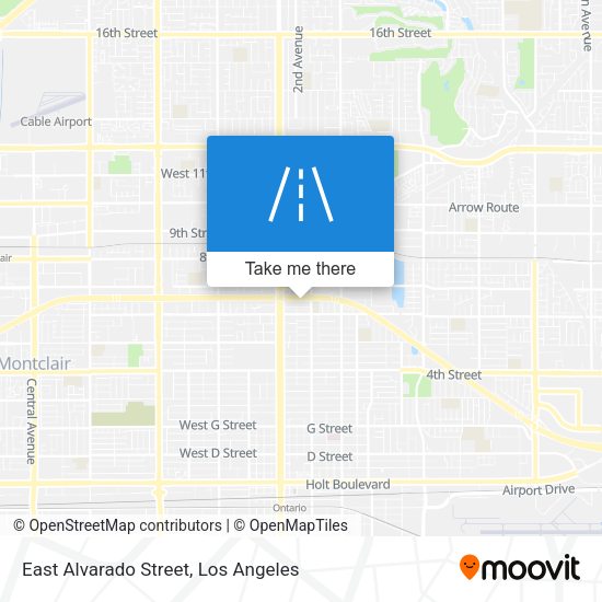 East Alvarado Street map