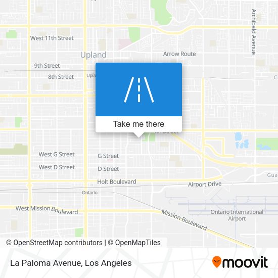 La Paloma Avenue map