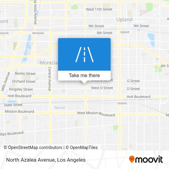 North Azalea Avenue map