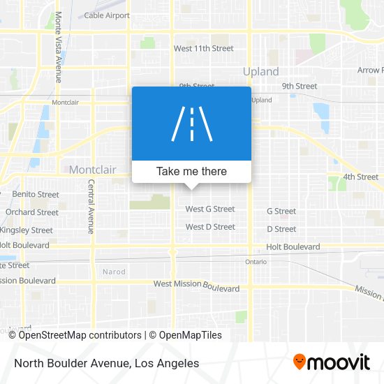 North Boulder Avenue map