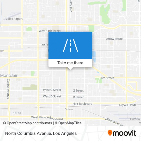 North Columbia Avenue map