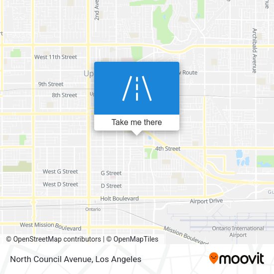 North Council Avenue map