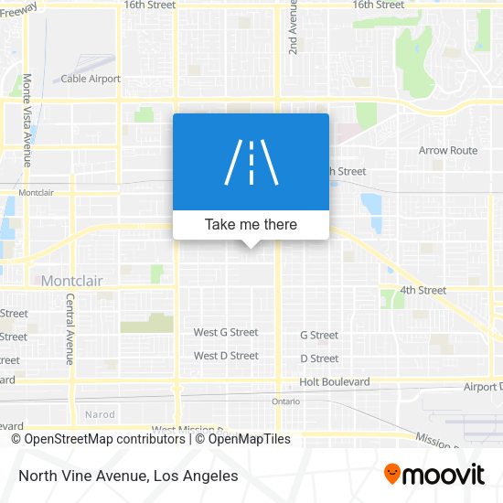 Mapa de North Vine Avenue