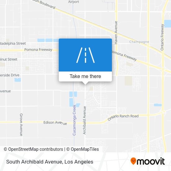 South Archibald Avenue map