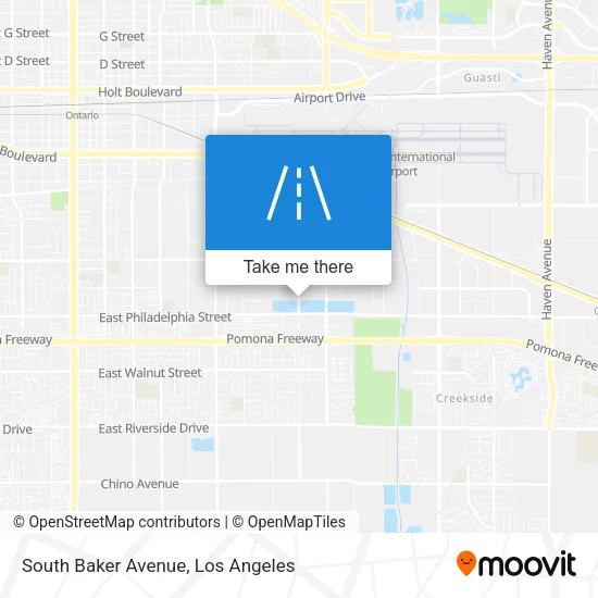 South Baker Avenue map