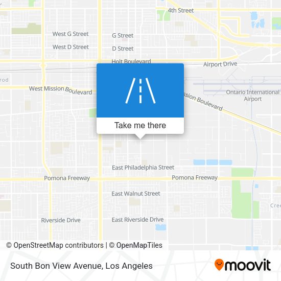 South Bon View Avenue map