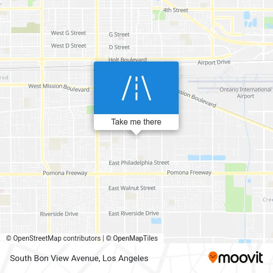 South Bon View Avenue map