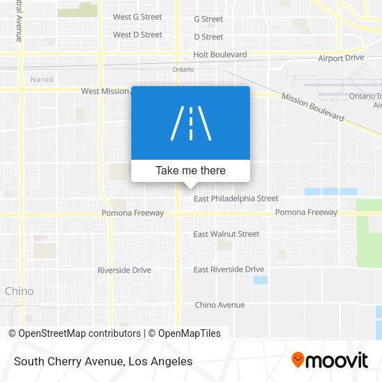 South Cherry Avenue map