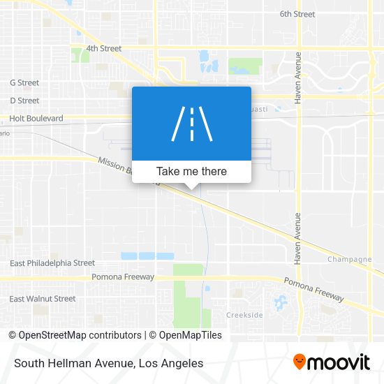 South Hellman Avenue map