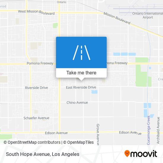 South Hope Avenue map