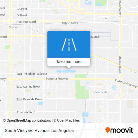 South Vineyard Avenue map