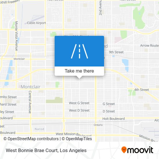 Mapa de West Bonnie Brae Court