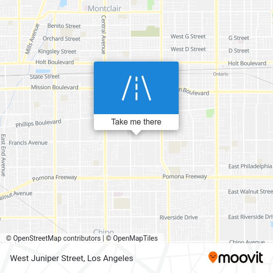 West Juniper Street map