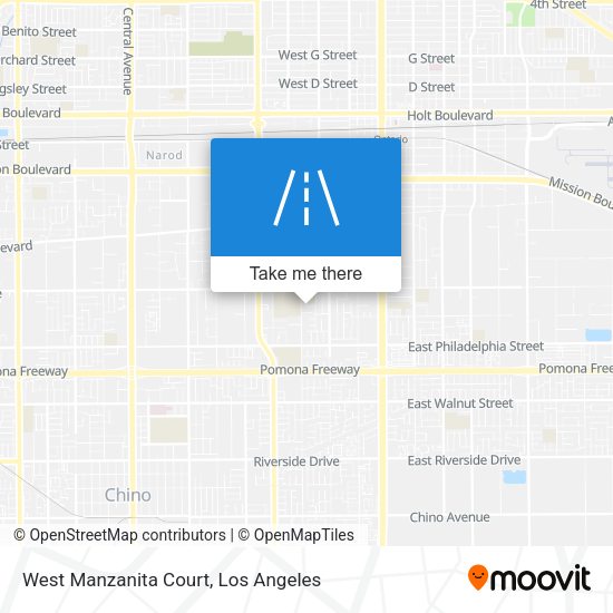 West Manzanita Court map