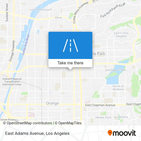 Mapa de East Adams Avenue