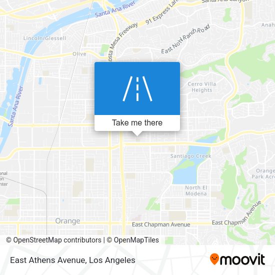 East Athens Avenue map