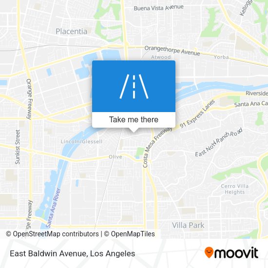 East Baldwin Avenue map