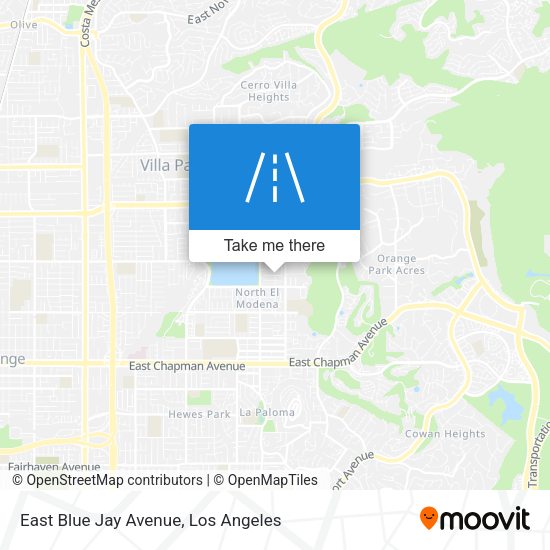 East Blue Jay Avenue map