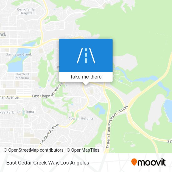 East Cedar Creek Way map